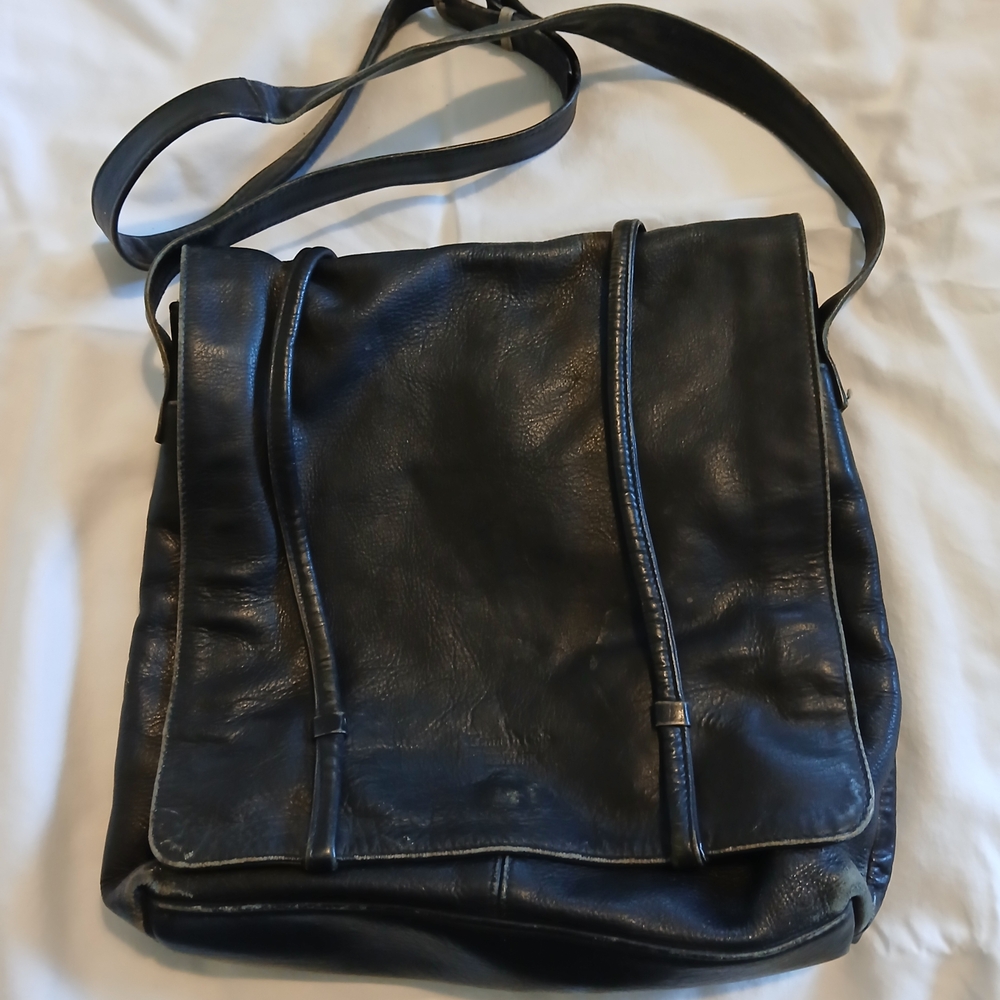 Black Leather Men's Bag